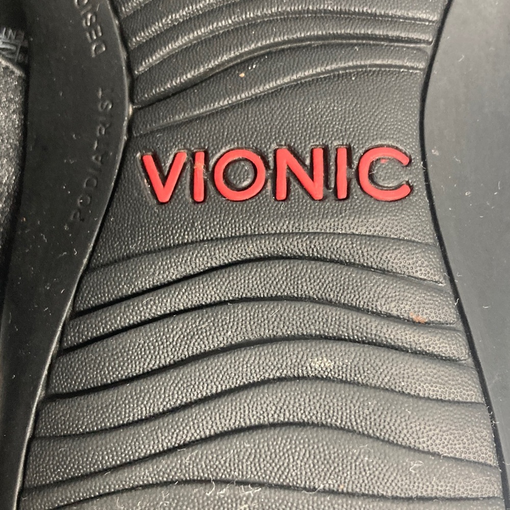 Vionic Black Adjustable Velcro Slide Sandals Sz 9 - Picture 11 of 11